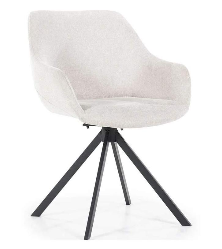 Eetkamerstoel Mamé - Beige Houston - 95840 - eetkamerstoele, Huis en Inrichting, Stoelen, Nieuw, Stof