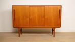 Vintage highboard | Schuifdeuren | Deens design | 169 cm, Ophalen of Verzenden, Nieuw