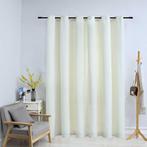 vidaXL Gordijn verduisterend met ringen 290x245 cm fluweel, Huis en Inrichting, Verzenden, Nieuw, Crème