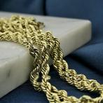 Gouden gedraaide schakelketting., Ophalen of Verzenden, Gebruikt, Overige kleuren, Goud