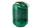 Decoratieve lantaarn KAARSLICHT 30cm edelgroene metalen, Ophalen of Verzenden, Nieuw