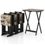 2dekans | Coast 4-Delige Klaptafelset 48x40x67 cm Zwart –, Huis en Inrichting, Tafels | Eettafels, Ophalen of Verzenden, Zo goed als nieuw