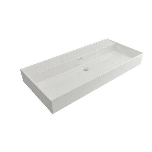 Wastafel Plieger Kansas Zonder Kraangat 100x46,6 cm met, Doe-het-zelf en Verbouw, Sanitair, Overige typen, Nieuw, Ophalen of Verzenden