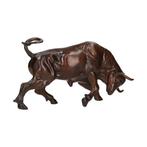 Beeldje, Furious bull - raging bull - 40 * - 22 cm - Brons, Antiek en Kunst