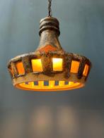 West Germany Ceramic Orange and Brown Pendant Lamp, Ophalen of Verzenden, Nieuw