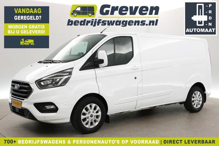 Ford Transit Custom 2.0 TDCI 170PK L2H1, Auto's, Bestelauto's, Onderhoudsboekje, Lease, Automaat, Wit, Ford, Financial lease, Stof