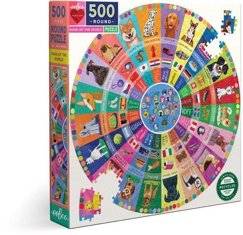 Dogs of the World (500 stukjes) | eeBoo - Puzzels, Hobby en Vrije tijd, Denksport en Puzzels, Nieuw, Verzenden