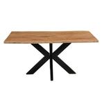Acaciahouten Eettafel Rechthoek Edge 160x90 cm, Huis en Inrichting, Tafels | Eettafels, Verzenden, Nieuw, Industriële meubels