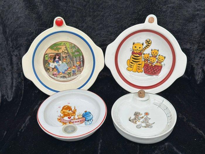 Schramberg SMF & Bärchis – Vier Vintage Kinderschalen mit, Antiek en Kunst, Antiek | Meubels | Tafels