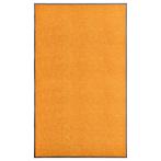 vidaXL Deurmat wasbaar 90x150 cm oranje, Tuin en Terras, Deurmatten, Verzenden, Nieuw