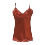 Gold Hawk • rood bruine zijden top • XS, Bruin, Verzenden, Nieuw, Maat 34 (XS) of kleiner
