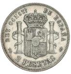 Koninkrijk Spanje. Alfonso XIII. 2 Pesetas 1892*18-92 PGM –