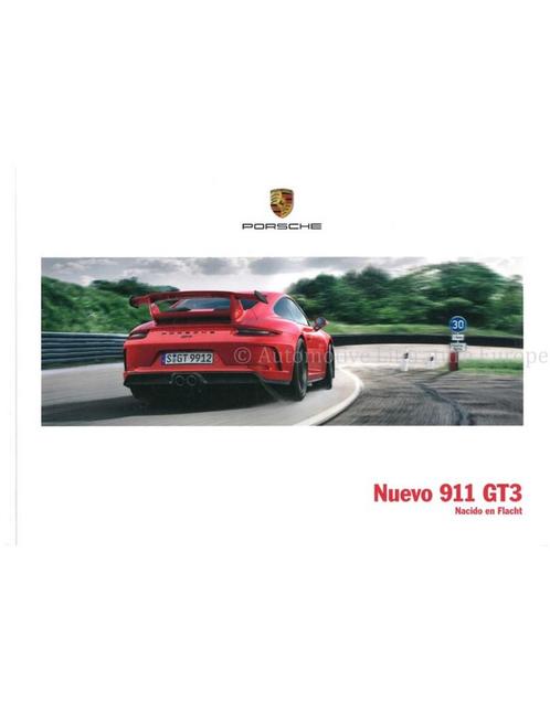 2018 PORSCHE 911 GT3 HARDCOVER BROCHURE SPAANS, Boeken, Auto's | Folders en Tijdschriften, Porsche
