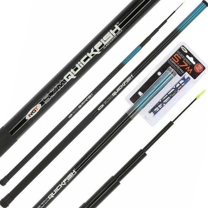 NGT Quickfish Combo Elasticated Vaste Hengel 5.7m (Incl., Watersport en Boten, Hengelsport | Algemeen, Nieuw, Verzenden