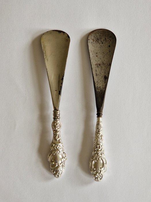 Gereedschapskist (2) - .925 zilver - Antieke schoenenlepels, Antiek en Kunst, Antiek | Goud en Zilver