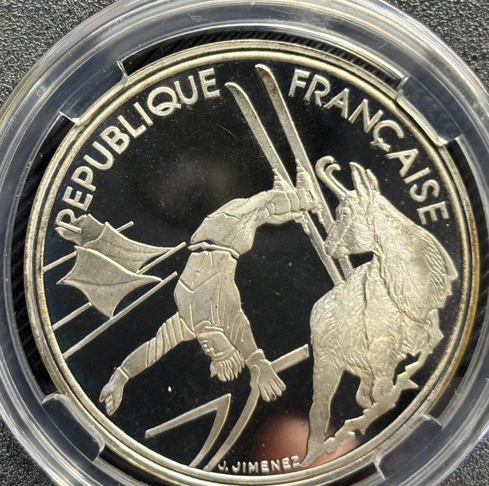 Frankrijk. 100 Francs 1990, 1992 Albertville Winter Olympics, Postzegels en Munten, Munten | Europa | Niet-Euromunten