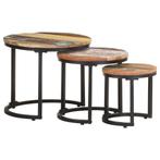 Bijzettafels Hout | Tweedekansje - Set van 3! | OP=OP, Huis en Inrichting, Tafels | Bijzettafels, Minder dan 45 cm, Minder dan 55 cm