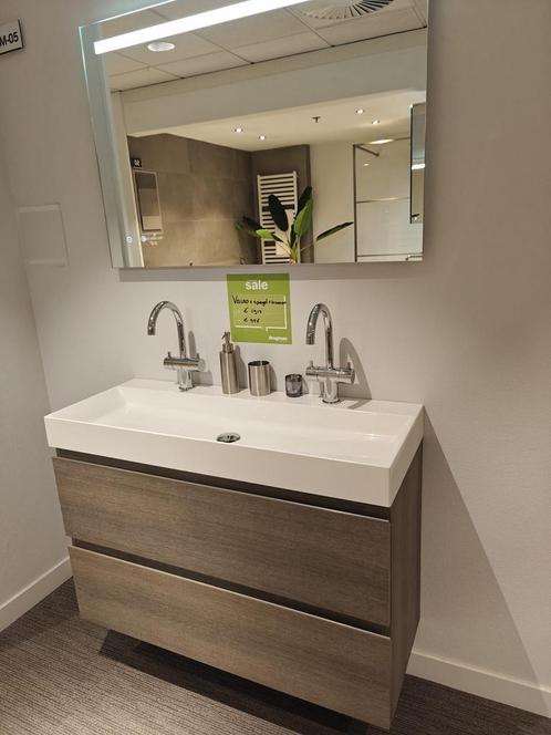 Showmodel badmeubel 100cm compact 40cm diep! - 0016, Huis en Inrichting, Badkamer | Badkamermeubels, Wastafelkast, Nieuw, Ophalen