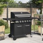 vidaXL Gasbarbecue met 7 branders gepoedercoat staal zwart, Tuin en Terras, Verzenden, Nieuw