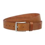 Landley Herenriem met Visgraat Structuur Leer – Cognac - 85, Kleding | Heren, Riemen en Ceinturen, Verzenden, Nieuw, Bruin