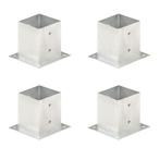 vidaXL Paalankers 4 st 121 mm gegalvaniseerd metaal, Tuin en Terras, Palen, Balken en Planken, Verzenden, Nieuw