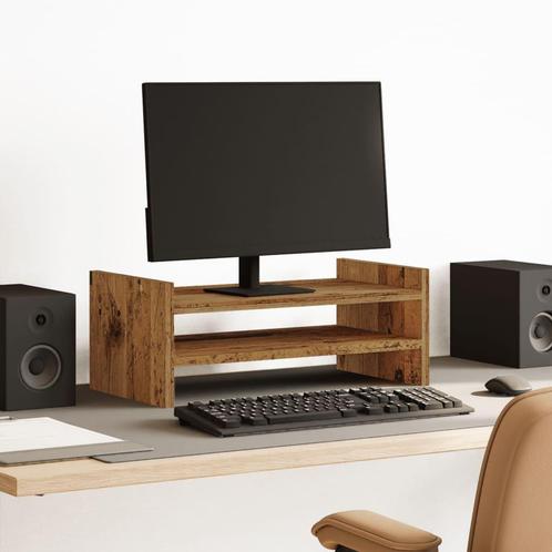 vidaXL Monitorstandaard 50x27x20 cm bewerkt hout oud, Computers en Software, Overige Computers en Software, Nieuw, Verzenden