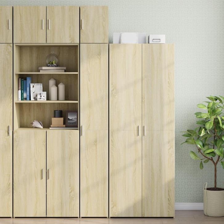 vidaXL Opbergkast smal 30x42,5x225 cm bewerkt hout sonoma, Huis en Inrichting, Kasten | Buffetkasten, 25 tot 50 cm, Nieuw, Overige houtsoorten