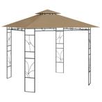 vidaXL Prieel 160 g/m² 3x3x2,7 m taupe, Verzenden, Nieuw