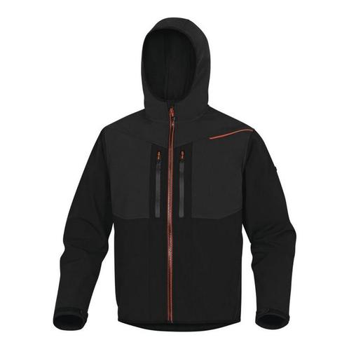 Werkjas Deltaplus Horten 2 Softshell Zwart Oranje - Maat XXL, Tuin en Terras, Werkkleding, Nieuw, Verzenden