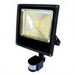 50W LED  / PIR Schijnwerper Wit 4000K zwarte behuizing slim, Ophalen of Verzenden, Nieuw