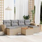 vidaXL 7-delige Loungeset met kussens poly rattan gemengd, Verzenden, Nieuw, Rotan, Loungeset