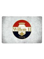 Metalen Wandbord - Willem II - Voetbal, Ophalen of Verzenden, Nieuw