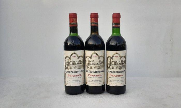 1983 ,1984 & 1986 Vieux Château Bourgneuf - Pomerol - 3, Verzamelen, Wijnen