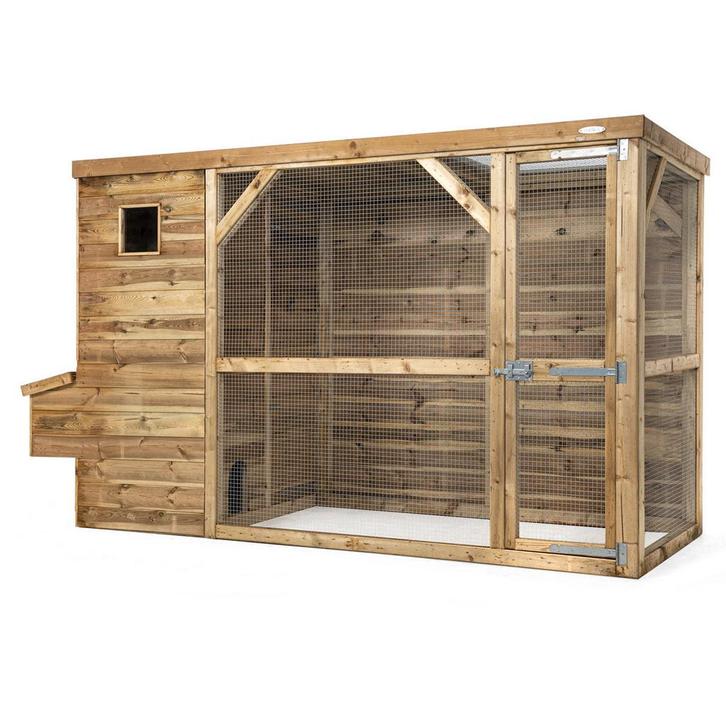 Houten Kippenhok Toon / - VOLDUX - Links, Dieren en Toebehoren, Pluimvee | Toebehoren, Verzenden