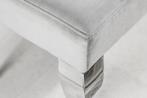Elegante bank MODERN BAROK 172cm edelgrijs fluweel roestvrij, Ophalen of Verzenden, Nieuw