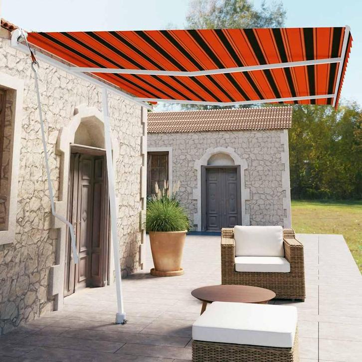 vidaXL Luifel vrijstaand automatisch 350x250 cm oranje en, Tuin en Terras, Zonneschermen, Nieuw, Verzenden