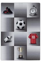 Kindervloerkleed | Play | Soccer | Grijs | 100x150 cm, Verzenden, Nieuw
