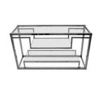 Console Table 150x40x75cm With Clear Glass, Nieuw, Ophalen of Verzenden