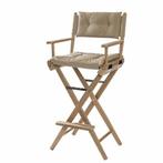 Teak regisseursstoel I hoog Forza beige deluxe ongeolied, Watersport en Boten, Verzenden, Nieuw