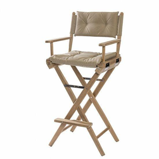 Teak regisseursstoel I hoog Forza beige deluxe ongeolied, Watersport en Boten, Accessoires en Onderhoud, Verzenden