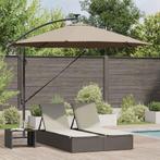 vidaXL Parasol Taupe 294 x 294 x 248 cm Polyester en, Verzenden, Nieuw, 2 tot 3 meter