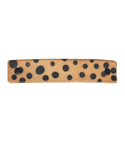 Haarspeld Groot Recht Leder Fantasie Print Stippen zwart ..., Sieraden, Tassen en Uiterlijk, Uiterlijk | Haarverzorging, Verzenden