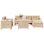 vidaXL 7-delige Loungeset massief grenenhout, Tuin en Terras, Verzenden, Nieuw, Loungeset