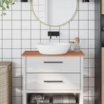 vidaXL Wastafelblad 80x40x1,5 cm massief beukenhout, Huis en Inrichting, Keuken | Keukenelementen, Verzenden, Nieuw, Bruin