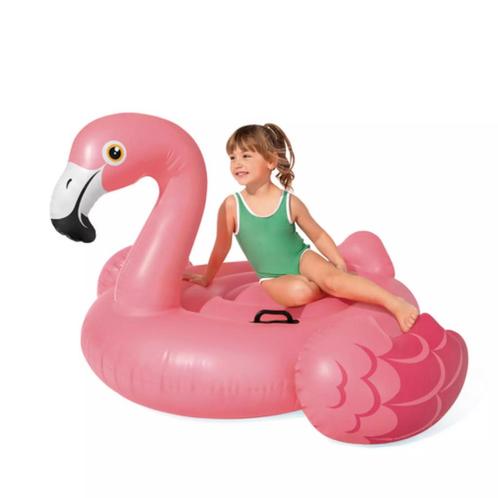 Intex flamingo luchtmatras roze 142x137 cm met handgrepen..., Watersport en Boten, Duiken, Nieuw, Ophalen of Verzenden