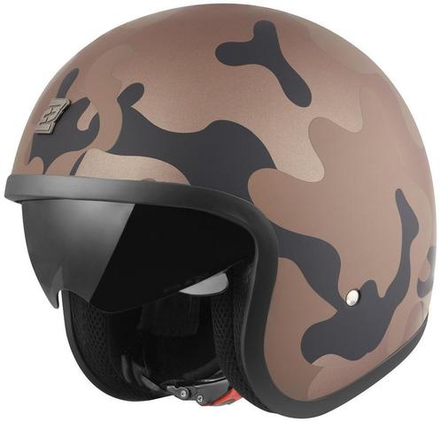 Bogotto V537 Camo Bruin Jethelm, Motoren, Kleding | Motorhelmen, XS, Nieuw met kaartje, Overige merken, Jethelm, Verzenden
