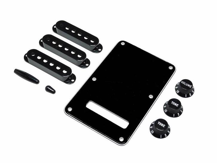 Fender Stratocaster accessoires kit zwart, Muziek en Instrumenten, Instrumenten | Toebehoren, Verzenden