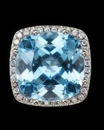 Topaas - Zilver, Topaasring Hemelse Oceaan : Absolute