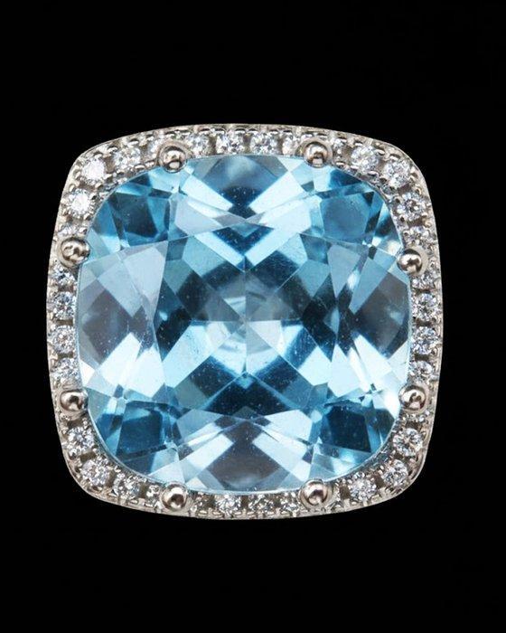 Topaas - Zilver, Topaasring Hemelse Oceaan : Absolute, Antiek en Kunst, Antiek | Boeken en Bijbels