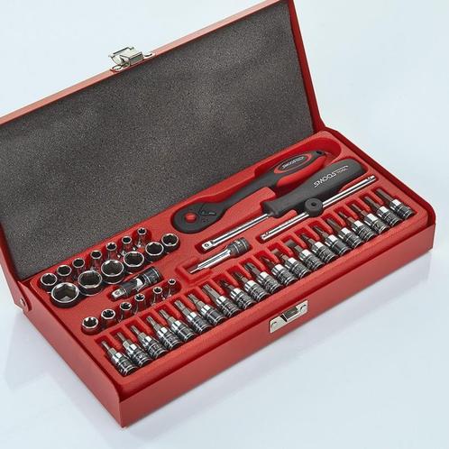 Smoos Dopsleutelset 1/4 opname 45-delig Engels - Smoos, Doe-het-zelf en Verbouw, Gereedschap | Handgereedschap, Nieuw, Ophalen of Verzenden